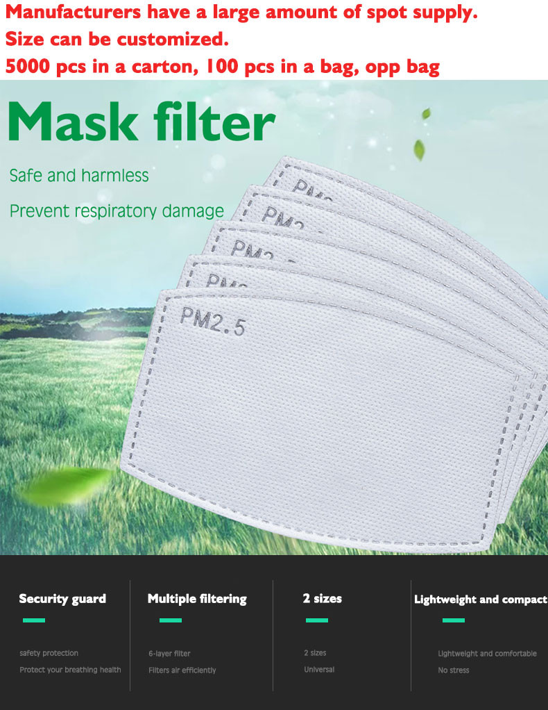 Pm2.5 Filter Insert - PM2.5-Maskenfilter, leicht, kompakt, bietet Sicherheit und