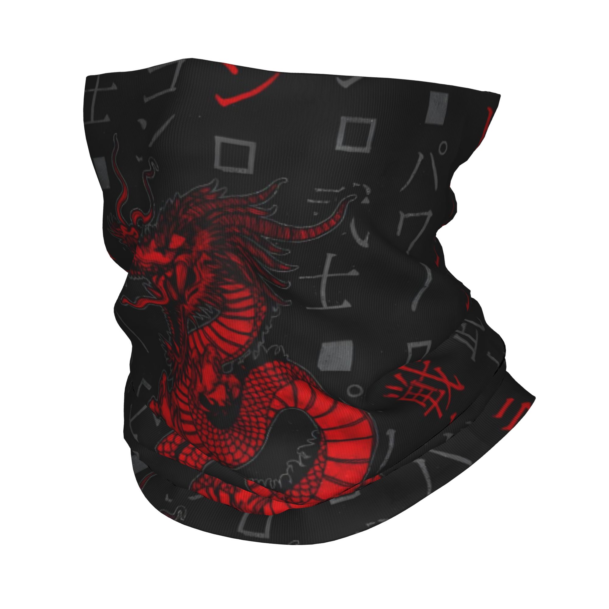Neck Gaiter Face Cover - Roter Drache Tier Bandana Halsmanschette Winddichter