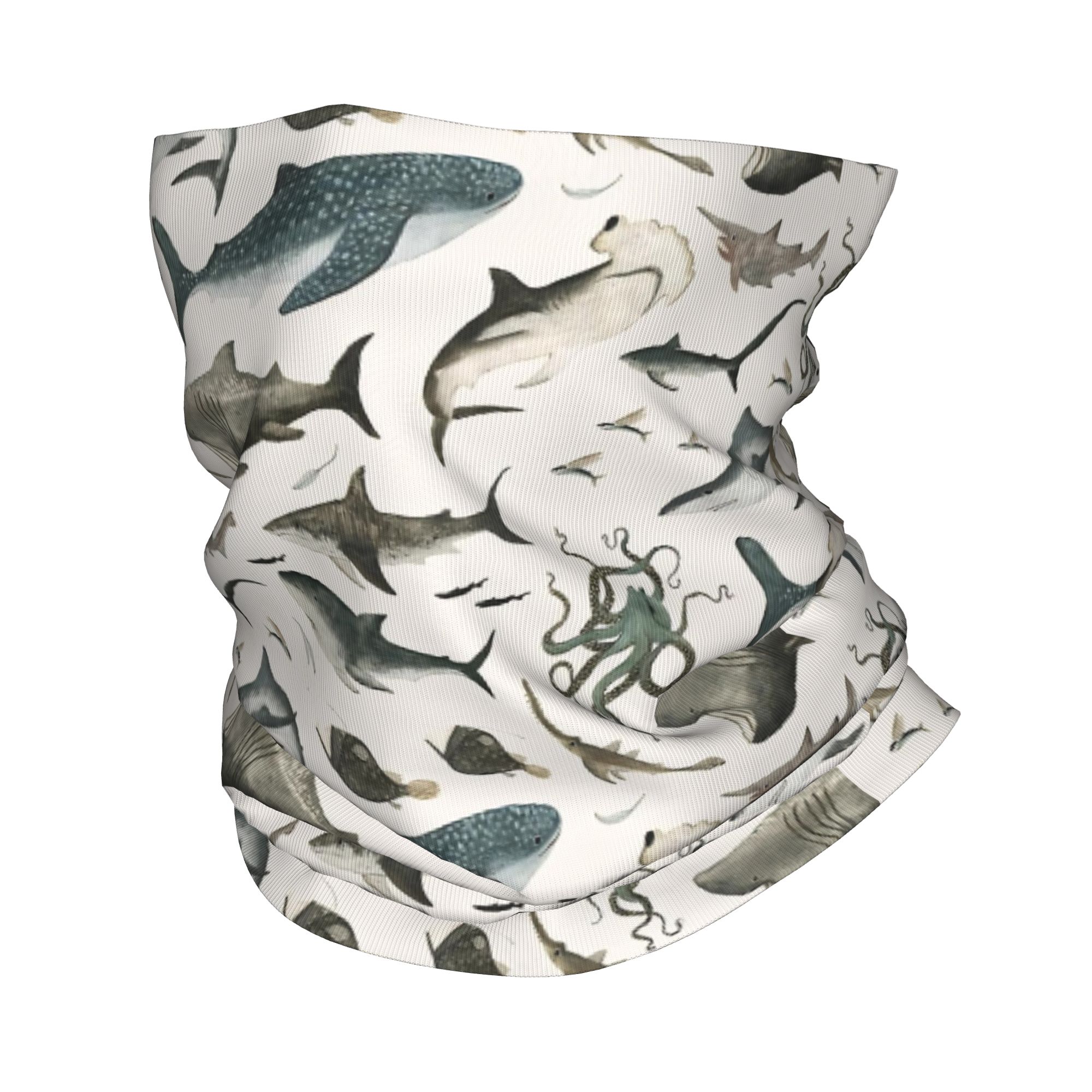 Neck Gaiter Face Cover - Shark Ocean Animal Sharks Bandana-Halstuch, bedruckter