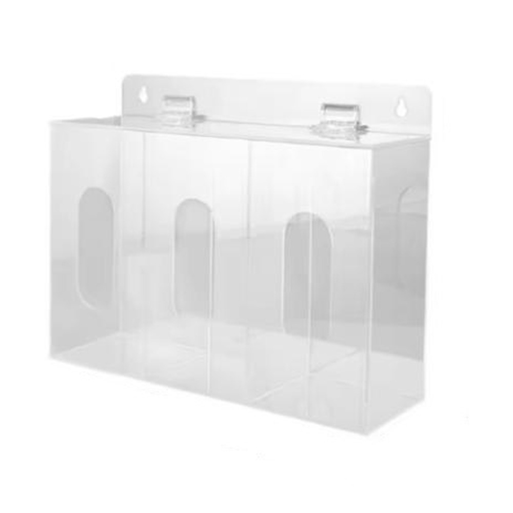 Face Mask Storage Box - 1/2/3 Fächer Acryl-Handschuhhalter Wandmontiert Staubdichte Handschuh-Aufbewahrungsbox