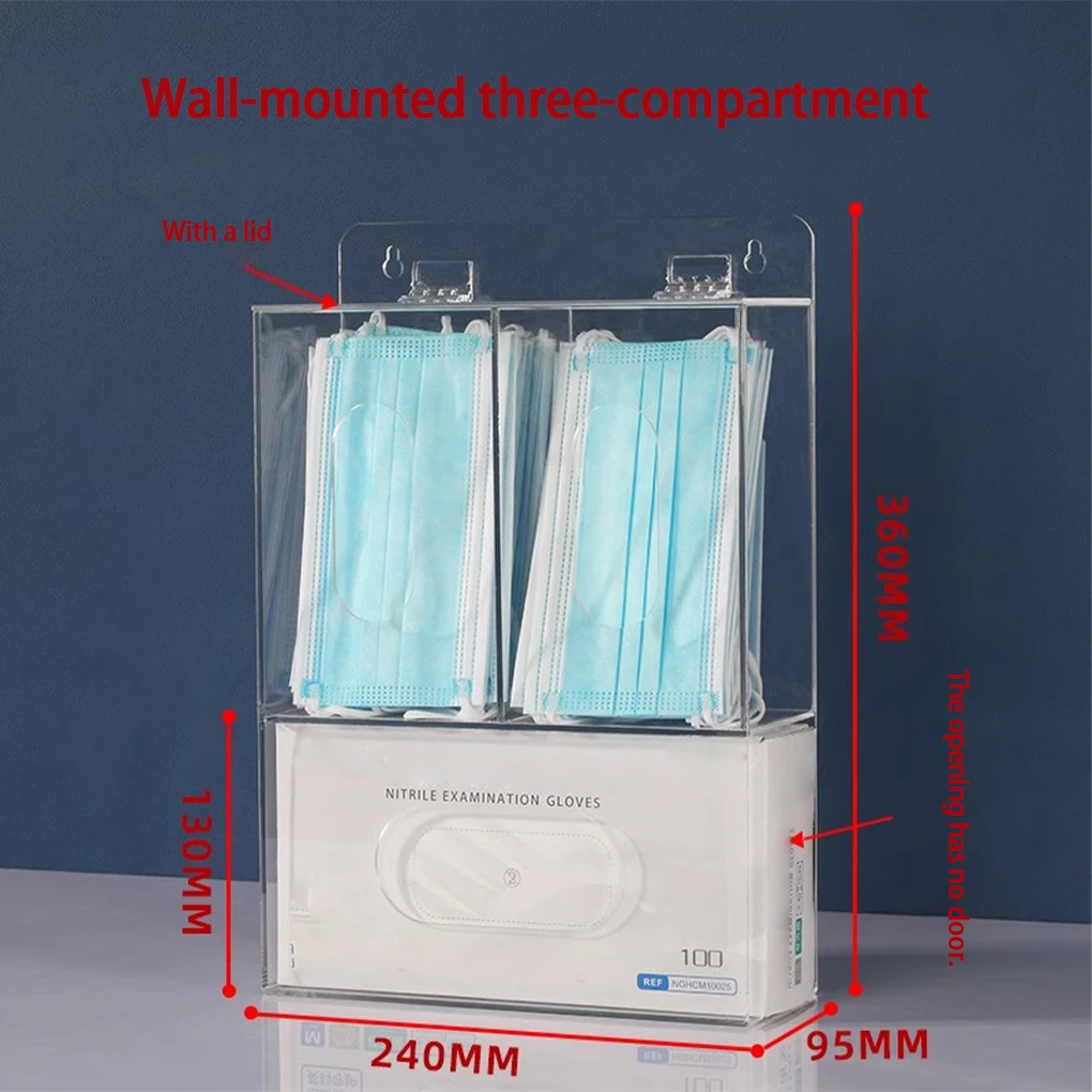 3-Fächer Acryl-Handschuhhalter – Face Mask Storage Box Bewertung und Preis