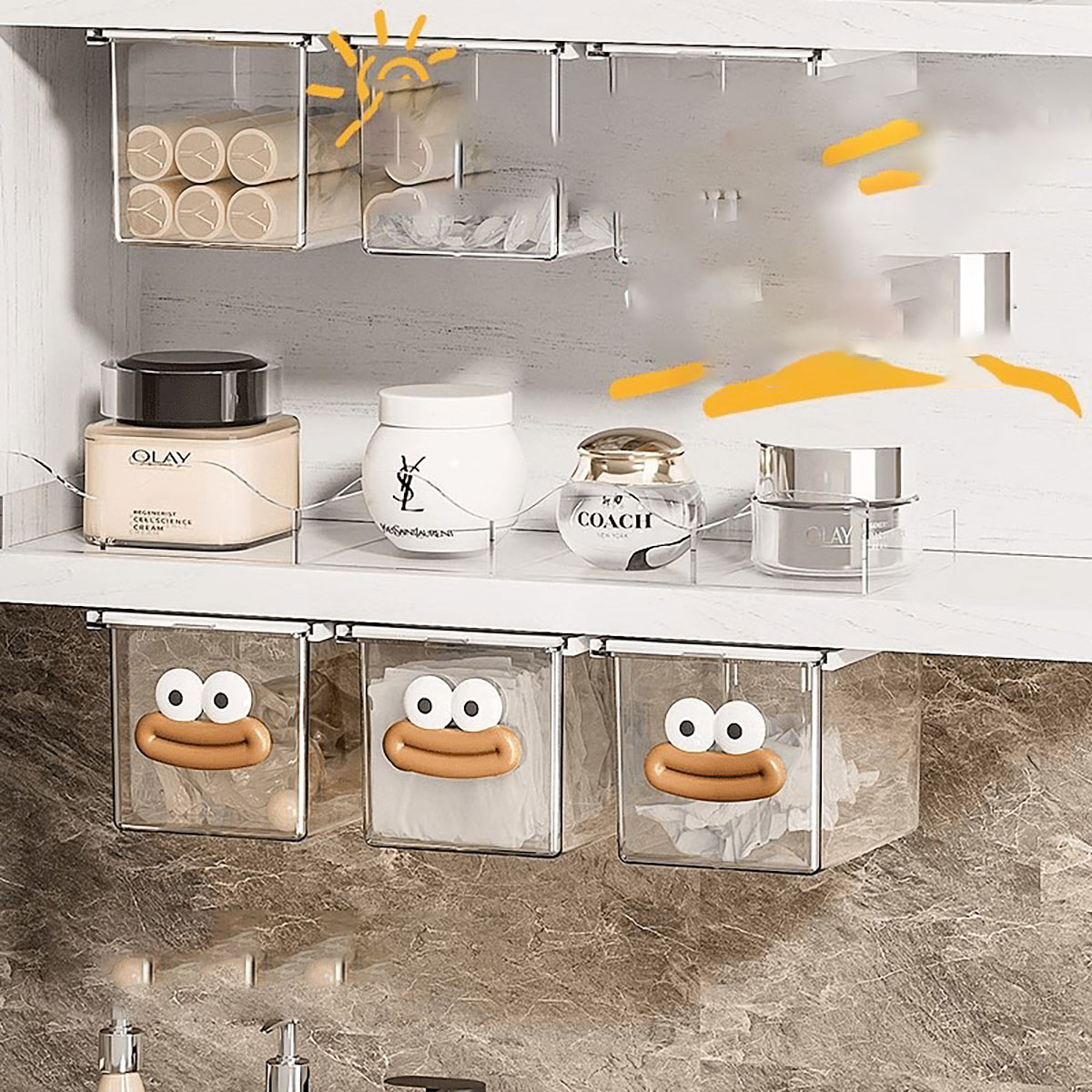 Transparente Badezimmer-Aufbew – Face Mask Storage Box Bewertung und Preis